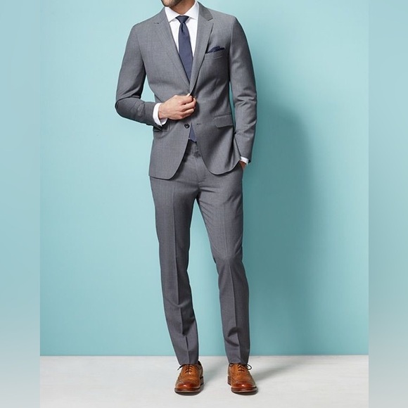 Bonobos Men’s Grey Slim Fit Suit